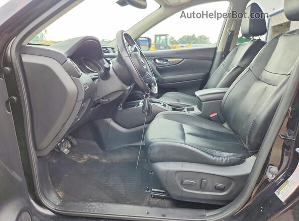 JN8AT2MV6HW258016 2017 NISSAN ROGUE Black წინა სალონის ხედი