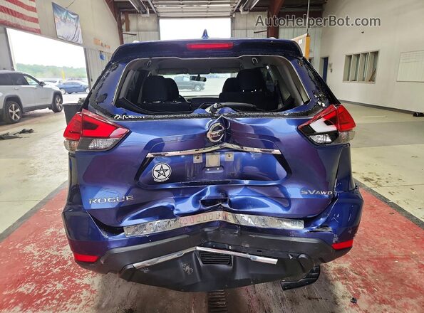 JN8AT2MV7HW004296 2017 NISSAN ROGUE Blue Widok z tyłu