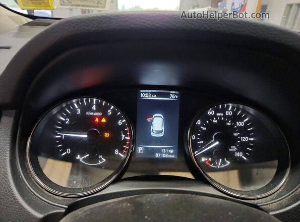 JN8AT2MV7HW004296 2017 NISSAN ROGUE Blue Widok zestawu wskaźników