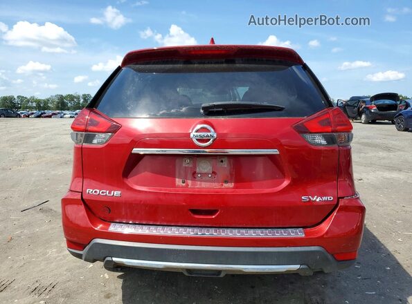 JN8AT2MV7HW284267 2017 NISSAN ROGUE Red Widok z tyłu