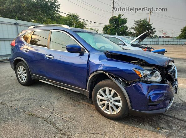 JN8AT2MV7JW343775 2018 NISSAN ROGUE Blue Przód prawy