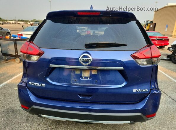 JN8AT2MV7JW343775 2018 NISSAN ROGUE Blue Widok z tyłu