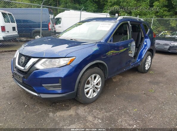 JN8AT2MV7JW344859 2018 NISSAN ROGUE Blue Vista tres cuartos delantera izquierda