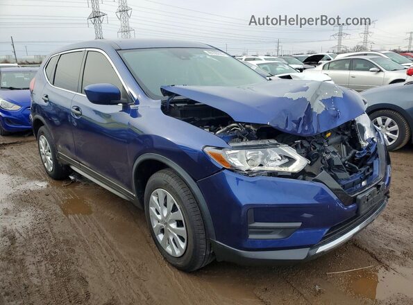 JN8AT2MV7KW372694 2019 NISSAN ROGUE Синий Передняя правая четверть