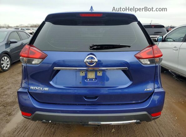 JN8AT2MV7KW372694 2019 NISSAN ROGUE Синий Вид сзади