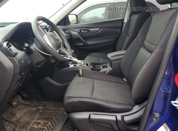 JN8AT2MV7KW372694 2019 NISSAN ROGUE Синий Вид салона спереди