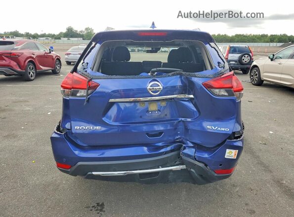 JN8AT2MV7KW388166 2019 NISSAN ROGUE Синий Вид сзади
