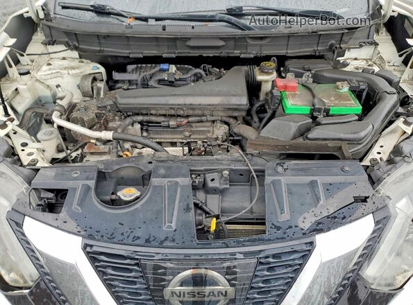 JN8AT2MV8HW024380 2017 NISSAN ROGUE White ძრავის განყოფილების ხედი