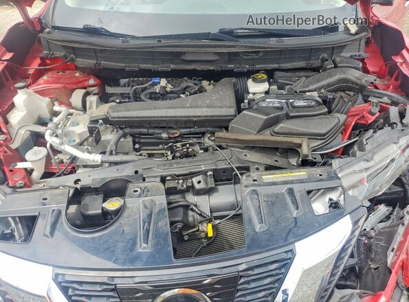 JN8AT2MV8HW273231 2017 NISSAN ROGUE Red Widok wnętrza z tyłu