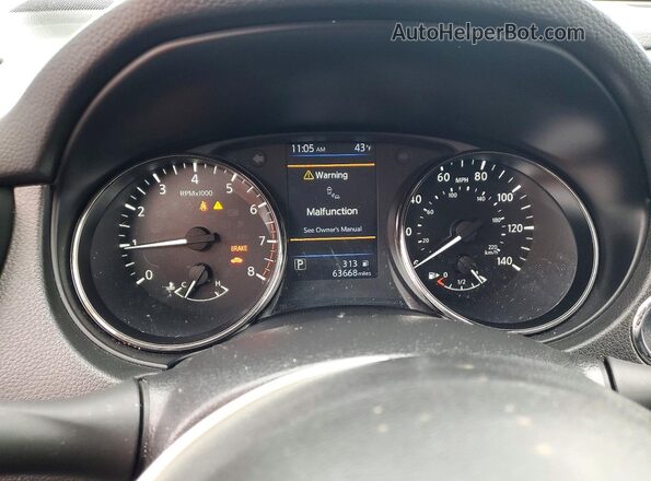 JN8AT2MV8LW133821 2020 NISSAN ROGUE Black Вид щитка приладів