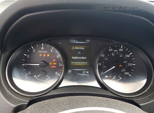 JN8AT2MV9HW019785 2017 NISSAN ROGUE Gray ხელსაწყოთა პანელის ხედი