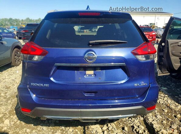 JN8AT2MVXHW018113 2017 NISSAN ROGUE Blue უკანა ხედი