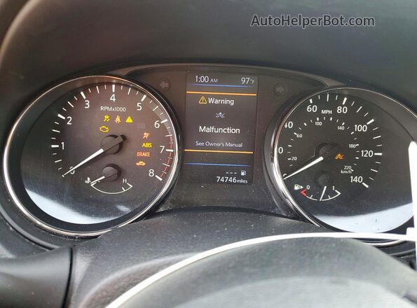 JN8AT2MVXJW328672 2018 NISSAN ROGUE Оранжевый Вид щитка приборов