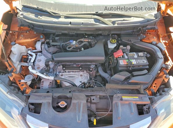 JN8AT2MVXKW384810 2019 NISSAN ROGUE Orange Widok komory silnika