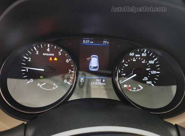 JN8AT2MVXKW390803 2019 NISSAN ROGUE White ხელსაწყოთა პანელის ხედი