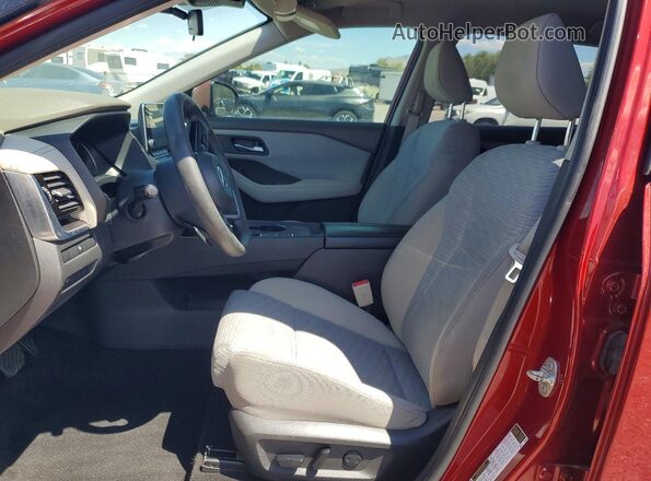 JN8AT3BA3MW008443 2021 NISSAN ROGUE Red Widok wnętrza z przodu