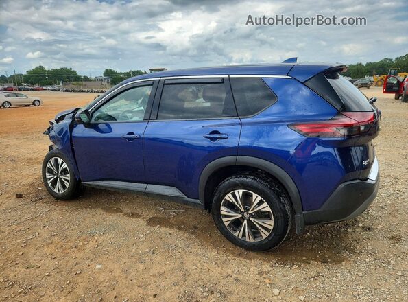 JN8AT3BA3MW015554 2021 NISSAN ROGUE Blue Trasero izquierdo