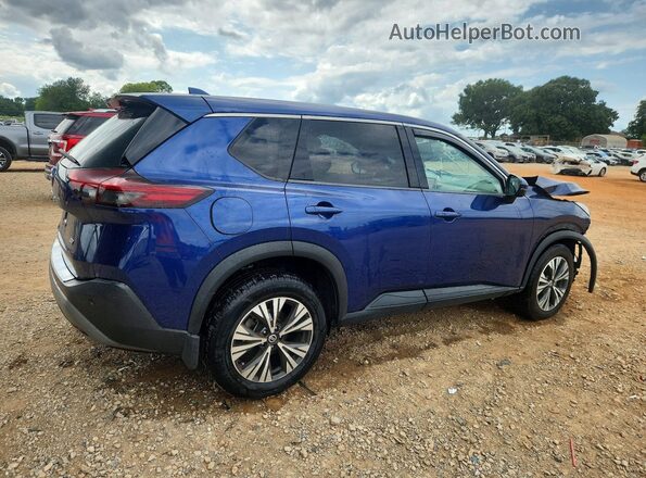 JN8AT3BA3MW015554 2021 NISSAN ROGUE Blue Trasero derecho