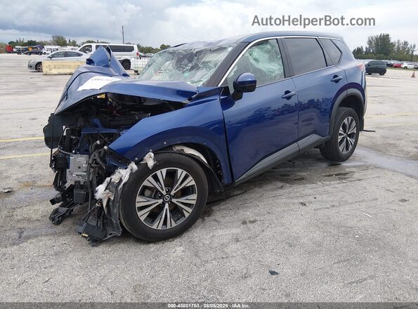 JN8AT3BAXMW023263 2021 NISSAN ROGUE Синий Передняя левая четверть