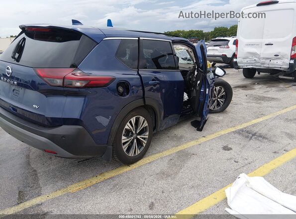JN8AT3BAXMW023263 2021 NISSAN ROGUE Синий Задняя правая четверть