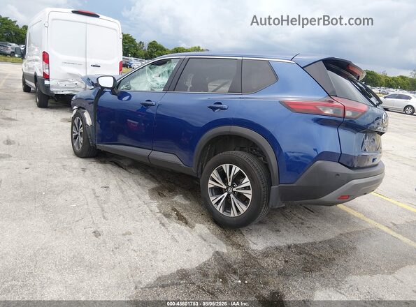 JN8AT3BAXMW023263 2021 NISSAN ROGUE Синий Задняя левая четверть