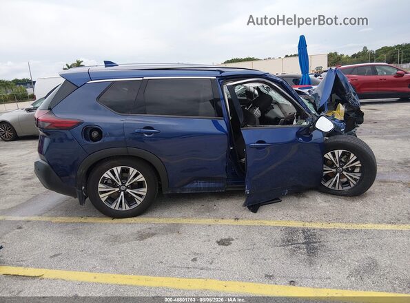JN8AT3BAXMW023263 2021 NISSAN ROGUE Синий Панорамный вид салона 360°