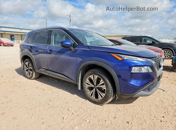 JN8AT3BB1MW215826 2021 NISSAN ROGUE Blue Front right