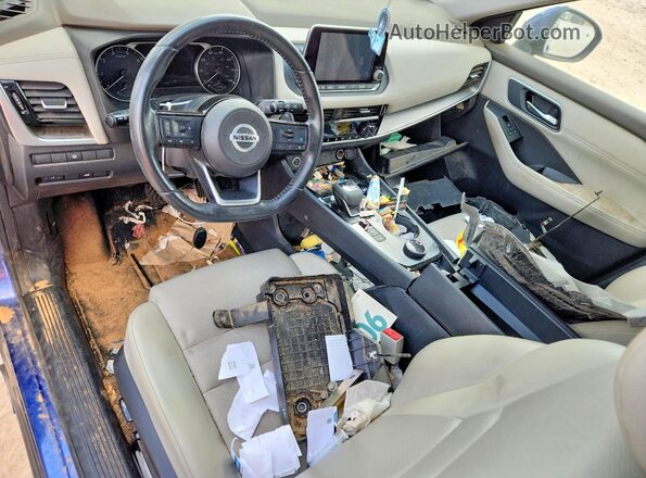 JN8AT3BB1MW215826 2021 NISSAN ROGUE Blue Dashboard view