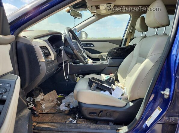 JN8AT3BB1MW215826 2021 NISSAN ROGUE Blue Front interior view