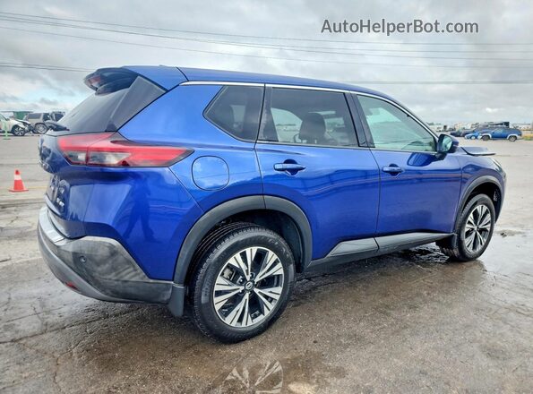 JN8AT3BB1MW217124 2021 NISSAN ROGUE Blue Rear right