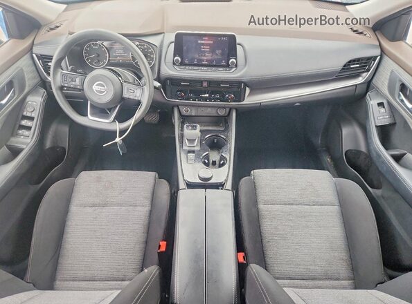 JN8AT3BB1MW217124 2021 NISSAN ROGUE Blue Dashboard view