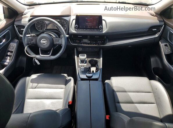 JN8AT3BB3MW233499 2021 NISSAN ROGUE Белый Вид панели приборов