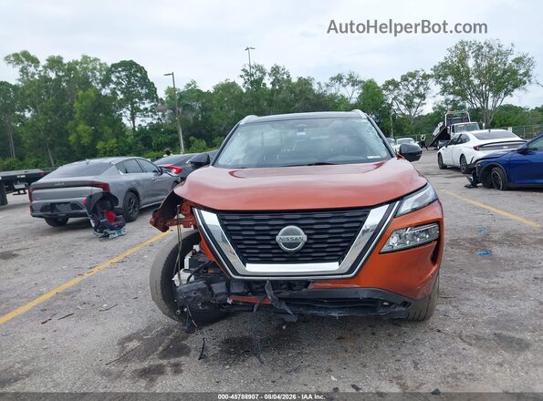 JN8AT3CA2MW006892 2021 NISSAN ROGUE Orange Vista del cuadro de instrumentos