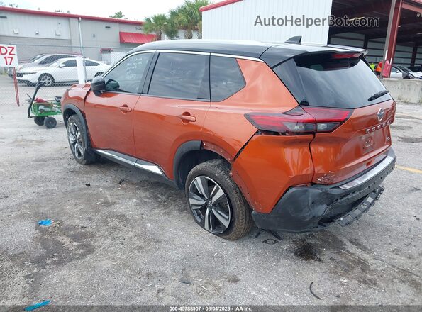 JN8AT3CA2MW006892 2021 NISSAN ROGUE Orange Trasero izquierdo