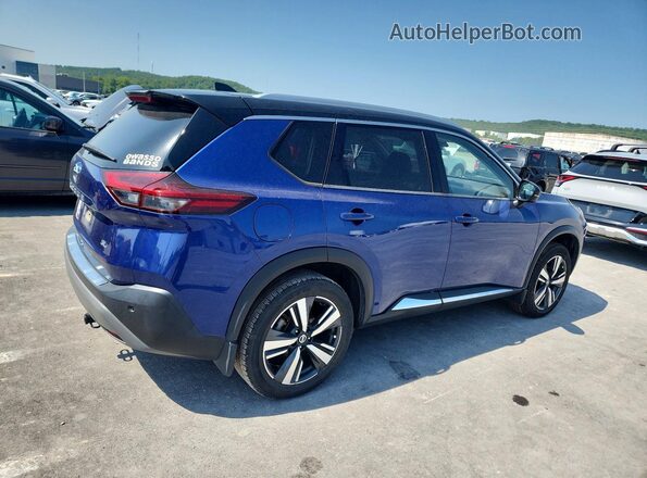 JN8AT3CA2MW014670 2021 NISSAN ROGUE Blue Tył prawy