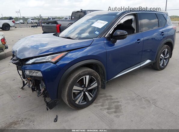 JN8AT3CA5MW024674 2021 NISSAN ROGUE Blue Przód lewy
