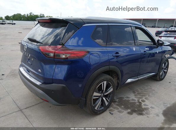 JN8AT3CA5MW024674 2021 NISSAN ROGUE Blue Tył prawy
