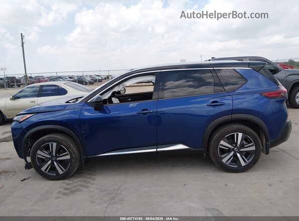JN8AT3CA5MW024674 2021 NISSAN ROGUE Blue Widok wnętrza 360 stopni