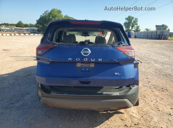 JN8AT3CA8MW024443 2021 NISSAN ROGUE Blue Հետևի տեսք