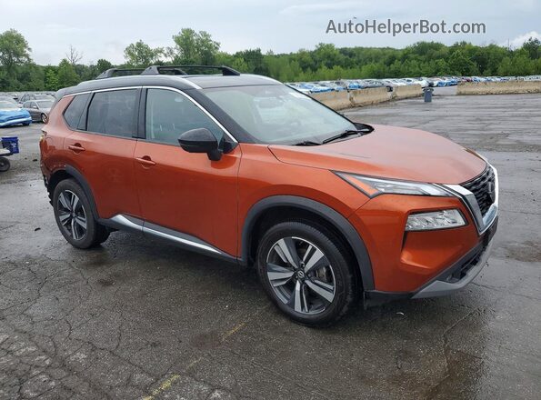 JN8AT3CB3MW214367 2021 NISSAN ROGUE Оранжевый Передняя правая четверть