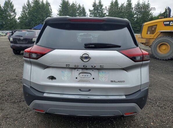 JN8AT3CB3MW223389 2021 NISSAN ROGUE Silver Вид ззаду