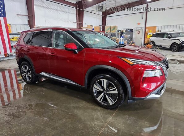 JN8AT3DCXMW101054 2021 NISSAN ROGUE Maroon Front right