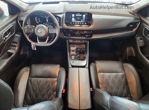 JN8AT3DCXMW101054 2021 NISSAN ROGUE Maroon Dashboard view