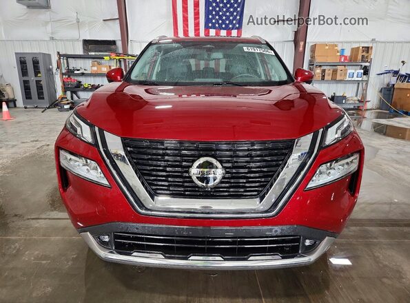 JN8AT3DCXMW101054 2021 NISSAN ROGUE Maroon Front view