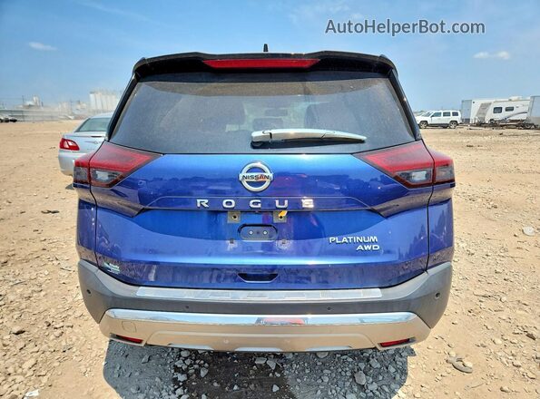 JN8AT3DD0MW313289 2021 NISSAN ROGUE Blue Հետևի տեսք
