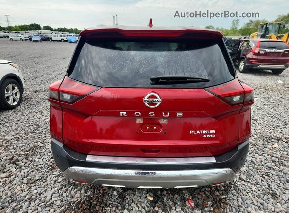 JN8AT3DD3MW300469 2021 NISSAN ROGUE Red Вид ззаду
