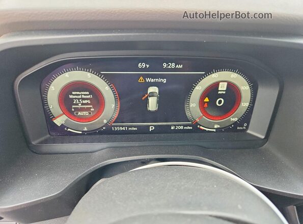JN8AT3DD3MW300469 2021 NISSAN ROGUE Red Вид щитка приладів