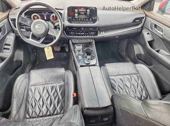 JN8AT3DD3MW300469 2021 NISSAN ROGUE Red Вид панелі приладів