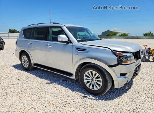 JN8AY2AC7N9161339 2022 NISSAN ARMADA Серебряный Передняя правая четверть