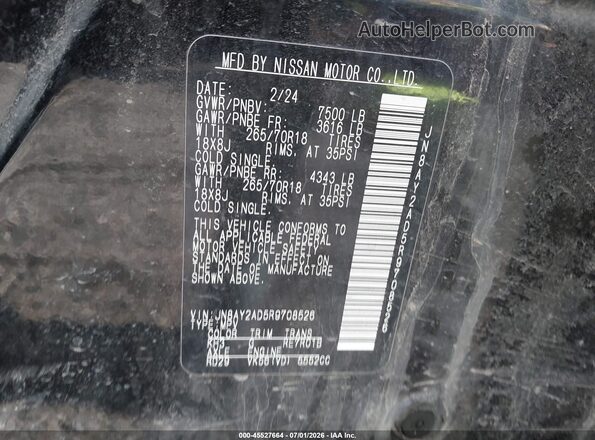 JN8AY2AD5R9708526 2024 NISSAN ARMADA Black Widok komory silnika